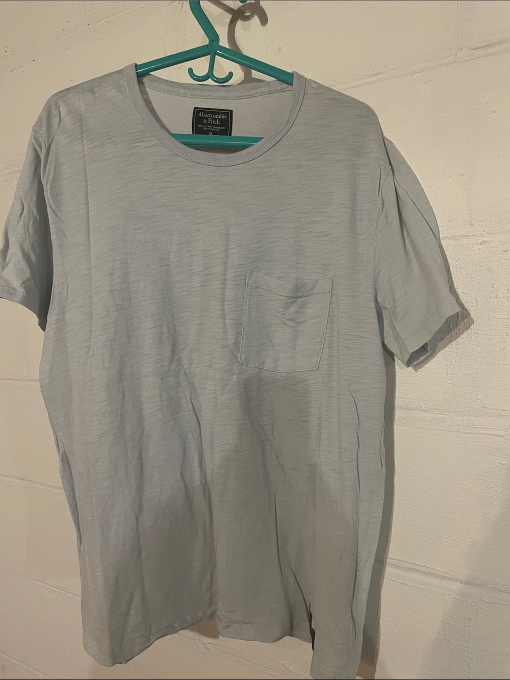 Abercrombie & Fitch Pale Blue Short-Sleeve Pocket Tee